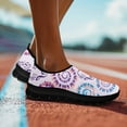 thumbnail image 4 of Psesaysky Tie-Dye Music Notes Sneakers Women's Slip on Casual Shoes Anti-Slip Lightweight Walking Shoes Size 5.5-11.5, 4 of 7
