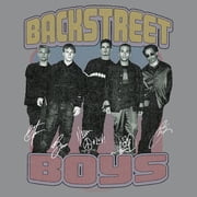 Men's Backstreet Boys Group Signatures Distressed Graphic T-Shirt