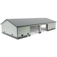 thumbnail image 2 of 1/64 Dark & Light Gray 60 x 120ft Wooden Implement Shed w/ Side Doors STA-220, 2 of 5