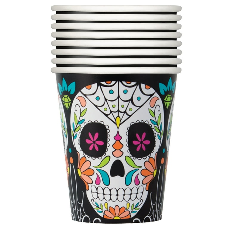 Day Of The Dead 9oz Cup Party Goods Day Of The Dead 9oz Cup Party Goods