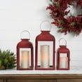 thumbnail image 2 of Melrose International Waterfront Rustic Red Iron Lantern, 2 of 2