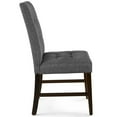 thumbnail image 3 of Modway Promulgate Biscuit Tufted Upholstered Fabric Dining Chair Set of 2 in Gray, 3 of 7