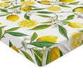 thumbnail image 2 of Ambesonne Kitchen Fitted Sheet 2 Pcs Set, Exotic Delicious Garden, Queen, Fern Green Yellow White, 2 of 3