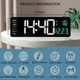 thumbnail image 6 of IFCOW Large Digital Wall Clock with Remote Control, 16 Inch LED Display Count Up & Down Timer, Adjustable Brightness Alarm Clock with Day/Date/Temperature for Home, Gym, Office, 6 of 13