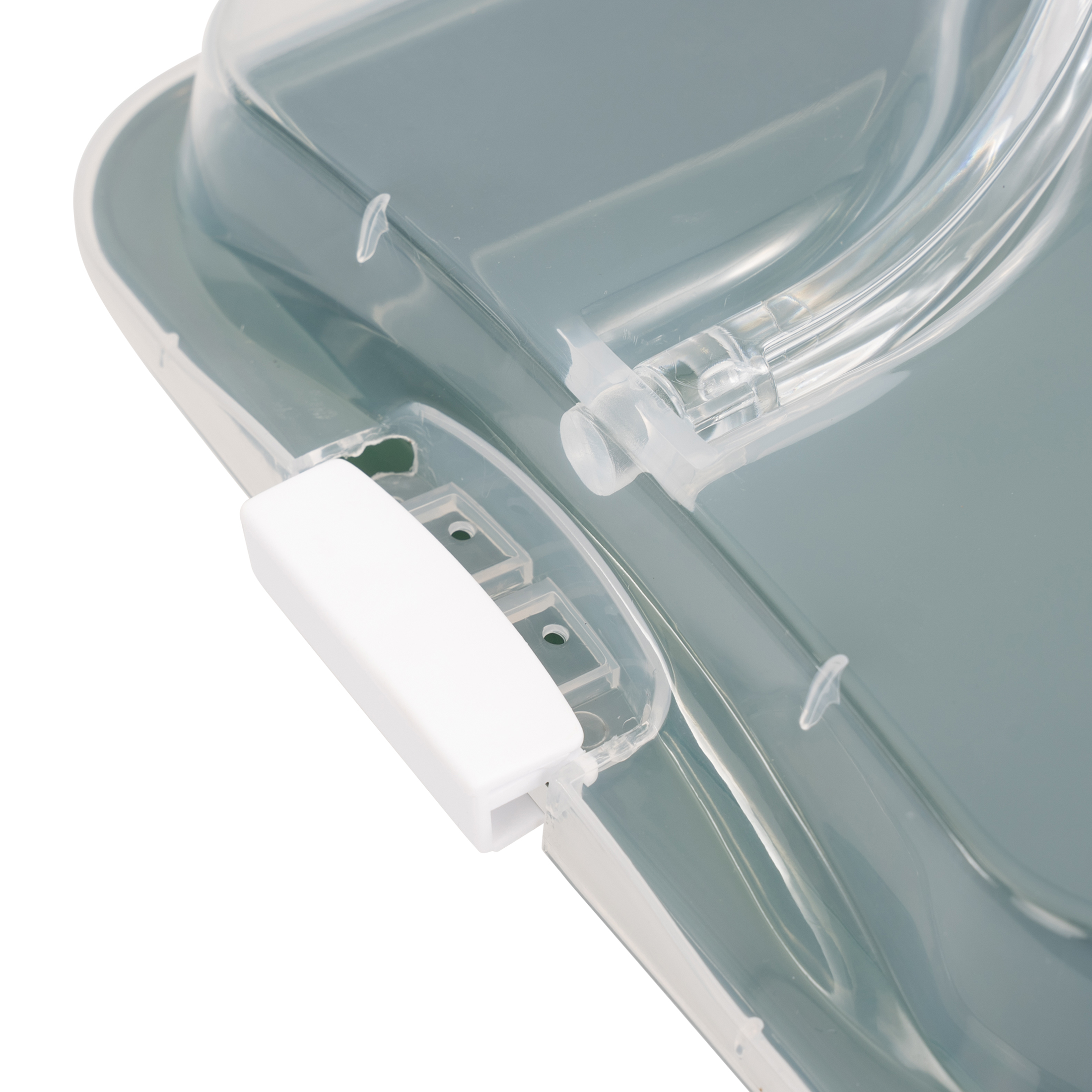 Holiday Time Bakeware Rectangular Cake Pan with Plastic Lid, Green, Handle, Non-Stick, Carbon Steel