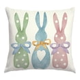 thumbnail image 2 of Easter Pillow Covers 18 x 18 Inch Easter Decorations for Home 3D Embroidered Decorative Bunny Egg Cushion Throw Pillow Covers for Home Couch Sofa Decor D, 2 of 3