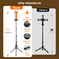 thumbnail image 2 of BN-LINK Rechargeable Camping Lights with 8 Light Modes, Foldable Work Light with Stand & 3 Heads & Magnetic Base, Waterproof Camping Lantern for Hiking, Camping, Emergency Use, 2 of 8