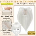 thumbnail image 3 of Toppers ELEVAVE, cobertura 3D 360°, flequillo tenue, cabello humano real, 3 of 6