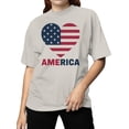 thumbnail image 2 of Patriotic Heart USA Flag Women's T-shirt, 2 of 3
