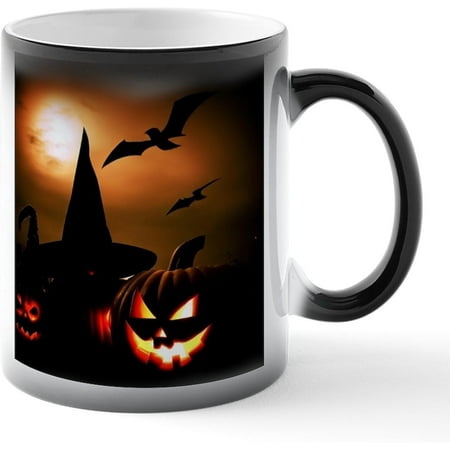 

Jack O Lanterns 7 Ceramic Magic Mug Coffee Tea Cup 11 oz