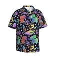 thumbnail image 2 of Daiia Colorful Animals Hawaiian Shirt for Men Gentle Cotton Regular Short Sleeve Casual-Medium, 2 of 9