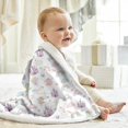 thumbnail image 3 of Fairy Unicorn White Pattern Soft Sherpa Fleece Throw Blanket, Warm Cozy Plush Blanket for Sofa Bed Couch, All Season, 30"x40", 3 of 5