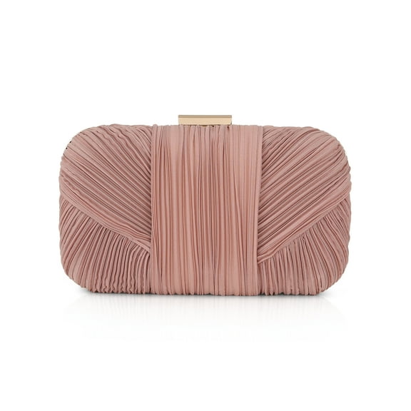 Jewel Badgley Mischka Cleo Shimmer Pleated Minaudiere