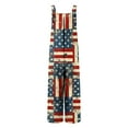 thumbnail image 5 of 4Th of July Overalls for Women Lightweight Square Neck Wide Leg Jumpsuits Summer Dressy Casual Rompers with Pockets, 5 of 7