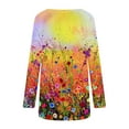 thumbnail image 5 of Qertyioot Hauts de Mode pour Femmes, Blouse Décontractée à Manches Longues Col Rond Imprimé Folk-custom, 5 of 5