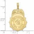 thumbnail image 2 of 10K Yellow Gold Firefighter Fire Dept. Badge Charm (24.5 X 19.6) Made In United States -Jewelry By Sweet Pea, 2 of 5