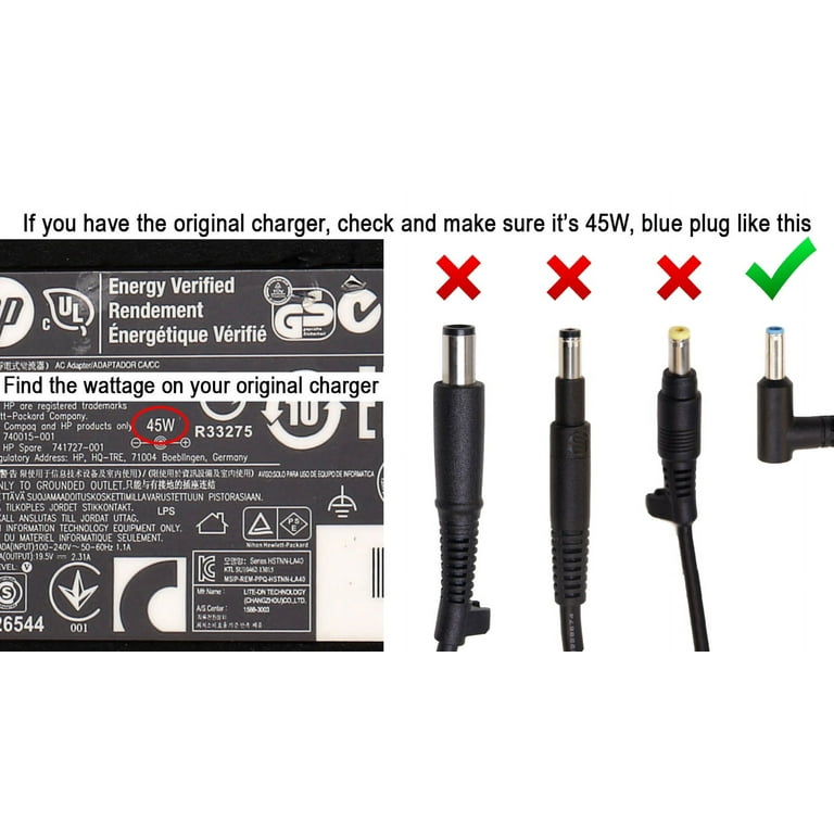 Genuine HP Power Adapter Charger Compatible with Pavilion 13