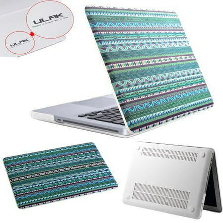 Apple Macbook Pro Case For A1150 ULAK Macbook Pro 13 Case, Unique Tribal Design Rubberized Matte Solid Hard Case Cover for Apple Macbook Pro 13 inch (Green Tribal) ()