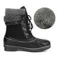 thumbnail image 3 of Dream Pairs Women Waterproof Winter Warm Snow Boots Comfort Outdoor Flat Mid Calf Boots MONTE_01 BLACK Size 11, 3 of 8