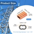 thumbnail image 2 of Copper Duplex Oval Crimping Sleeve Cable Ferrule Crimping Loop Sleeve for Wire Rope Cable M2x1/16", 2 of 7