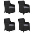 thumbnail image 4 of vidaXL 5 Piece Garden Dining Set Black, 4 of 5