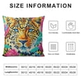 thumbnail image 5 of Summer Pillow Cover Inch - Vibrant Animal Print with Colorful Floral, Exotic Decorative Cushion Case for Home Decor, 5 of 5
