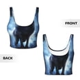 thumbnail image 5 of Picia Night Scene of Wolves Sports Bra for Women,Padded Strappy Sports Bras Medium Support Yoga Bra with Removable Cups,Running Yoga Bra-Small, 5 of 9