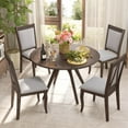 thumbnail image 4 of Costway Wood Dining Chairs Set of 2 with Rubber Wood Frame Padded Seat High Backrest, 4 of 9