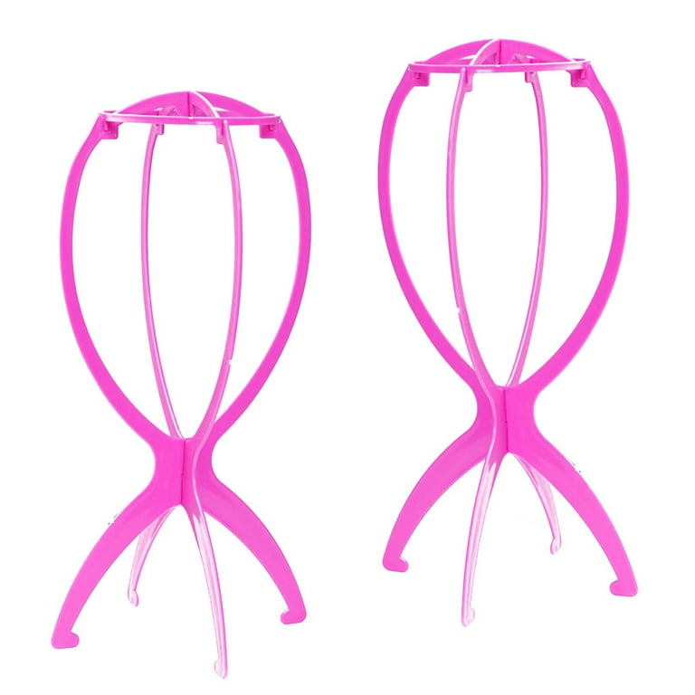 Travelwant 2Pcs/Set Wig Stand Holder, Premium Portable Collapsible Wig  Holder for Multiple Wigs, Durable Wig Stands for Women 
