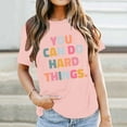 thumbnail image 2 of Womens Tops Casual T Shirts School Season Teacher's Day Versatile Letter Printed Workout Clothes, 2 of 4