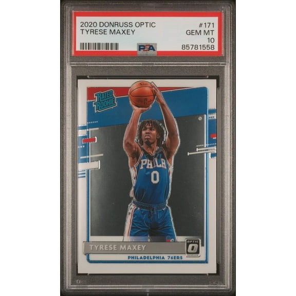 Graded 2020 Panini Donruss Optic Tyrese Maxey #171 Rookie RC Basketball Card PSA 10 Gem Mint