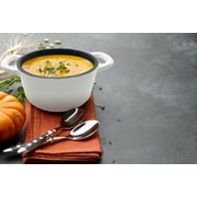 RJ Legend 8.5 Ounce Othello-Colored Cast Iron Pot, Enameled Cast Iron Mini Pot, Round Mini Cocotte, Cast Iron Set 2-Piece Black and White Cast Iron Pots, 5.5-Inch Cast Iron Pot with Lid