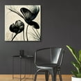 thumbnail image 4 of Epic Art 'Flowers Black White 4' by Ray Heere, Acrylic Glass Wall Art, 36"x36", 4 of 8