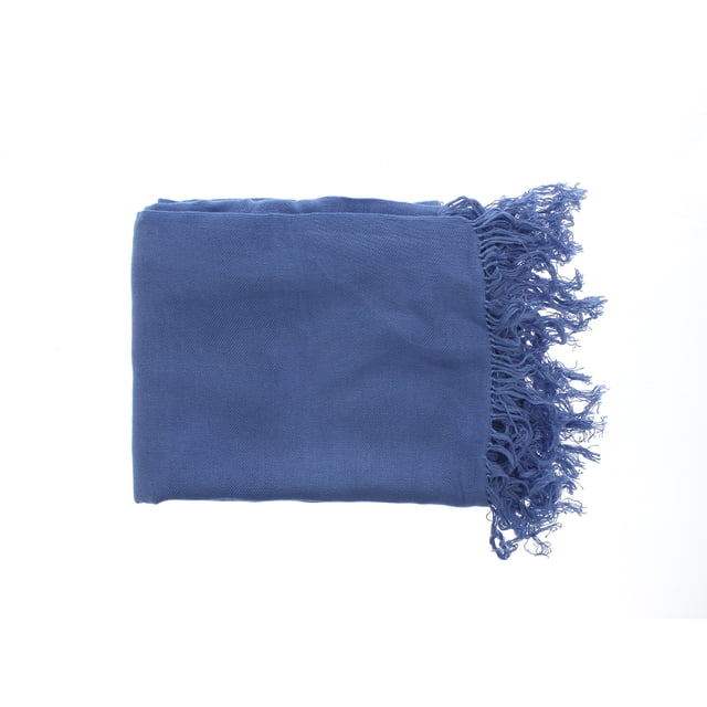 Bamboo Shawl Pure Colour Contemporary Royal Blue