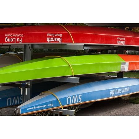 Red Dragon Boat - LAMINATED POSTER Blue Boats Dragon Boats Red Colorful Green Poster Print 24 x 36