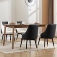 thumbnail image 6 of Swivel Faux Leather Dining Chairs Set of 2 Modern Upholstered Kitchen Dining Room Chairs Side Chair with Metal Legs for Home Kitchen Office, White, 6 of 6