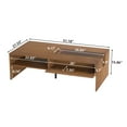 thumbnail image 2 of gaoyangjiaju Mid-Century Modern 51.18" Coffee Table with LED Light & Storage, Versatile Living Room Table for Home Decor & Organizing, Stylish Center Table for Living Room, Walnut, 2 of 6