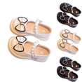 thumbnail image 6 of Gpaecead Girls Pearl Bow Princess Mary Janes Shoes Round Toe Thick Sole Non Slip Casual Flats For School Party, Black, 6 of 6