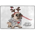 thumbnail image 4 of SKYSONIC Christmas Stripe Dog Non-Slip Area Rug, Merry Xmas Floor Carpet Comfort Floor Mats Decor for Indoor Front Porch,Living Room, Bedroom,Kitchen,72"x48", 4 of 5