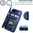 thumbnail image 6 of REQO Compatible with iPhone 16e Wallet Case with Card Holder, PU Leather Kickstand Card Slots Case, Double Magnetic Clasp and Durable Shockproof Cover 6.1 Inch, 6 of 6