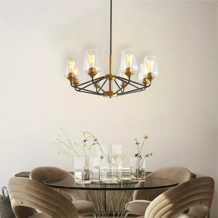 

LANTRO JS Modern American hanging chandelier -8 bulbs -E26 lamp holder