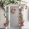 thumbnail image 5 of HomeRoots 634450 72 in. Brown & White Solid Wood Hello Porch Sign, 5 of 6