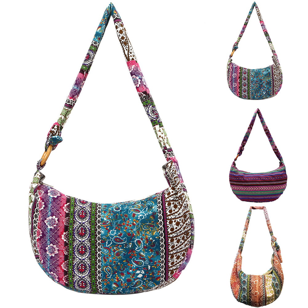 Floral Chicken Hobo in Canvas Material 