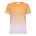 thumbnail image 4 of Men's Gradient Color T-Shirt Casual Fashion Crewneck Short Sleeve Graphic Tee Tops Summer Loose Fit Sport Shirts, 4 of 4