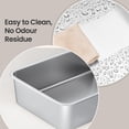 thumbnail image 4 of LEDREM Stainless Steel Open Top Cat Litter Box with Step, High-Sided Litter Tray for Cats up to 33 lb, Dove Gray, 4 of 6