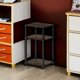 thumbnail image 5 of Mesa auxiliar Furinno Just de 3 niveles con tubo torneado Columbia Walnut, 5 of 8