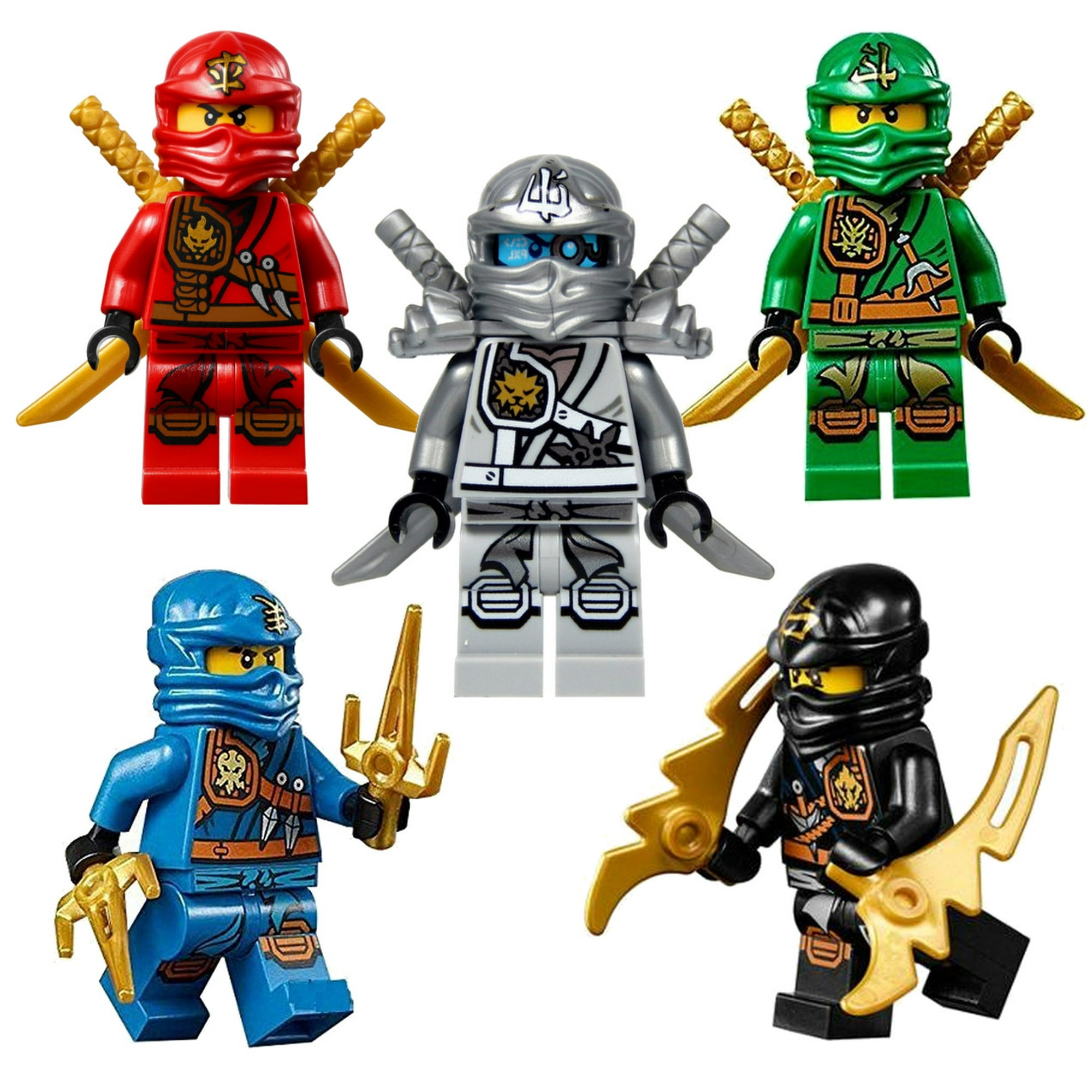 LEGO Ninjago Ninja s set of 5 Lloyd Cole Jay Kai Zane Zukin Robes minifigures 2015