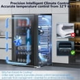 thumbnail image 4 of Auseo 130 Can Beverage Refrigerator, Mini Fridge with Glass Door and Digital Touch Screen, Adjustable Drink Cooler for Office/Kitchen/Bar, 4 of 9