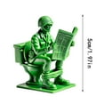 thumbnail image 2 of Green Army Man Figure under 5! CQCYD Funny Green Army Man Ornament, Mini Soldier Figurine for Desk and Shelf, Military Themed Decoration for Office and Home, 2 of 6