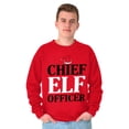 thumbnail image 5 of Xmas Chief Elf Officer Santa Helper Sweatshirt for Men or Women Brisco Brands L, 5 of 6